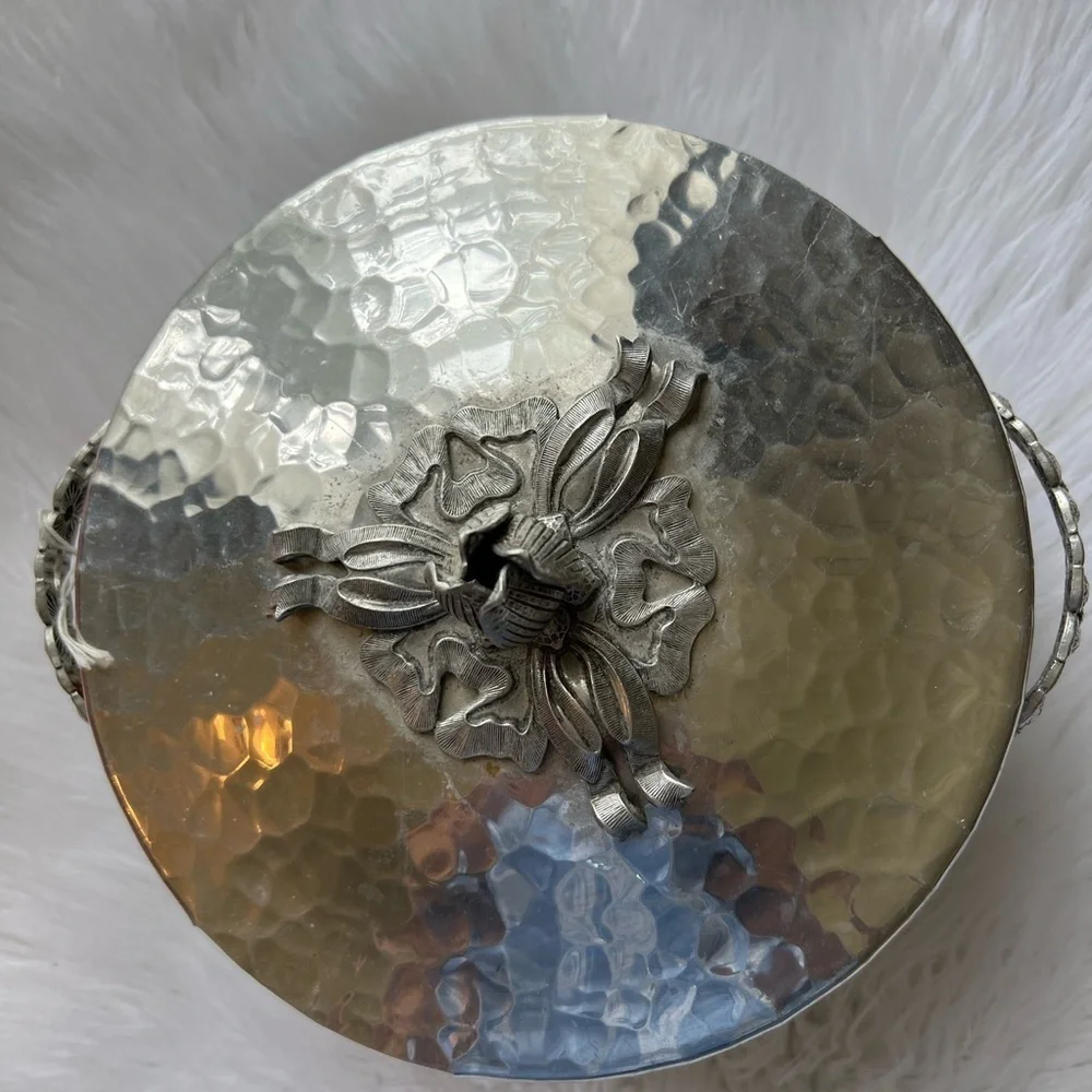 Rodney Kent Vintage Hand Forged Aluminum Covered Serving Dish